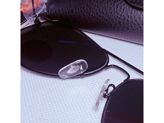 Rayban zonnebril aviator large metal black green polarized - afbeelding 4 van  7