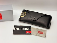 Rayban zonnebril aviator large metal black grey polarized - afbeelding 4 van  5