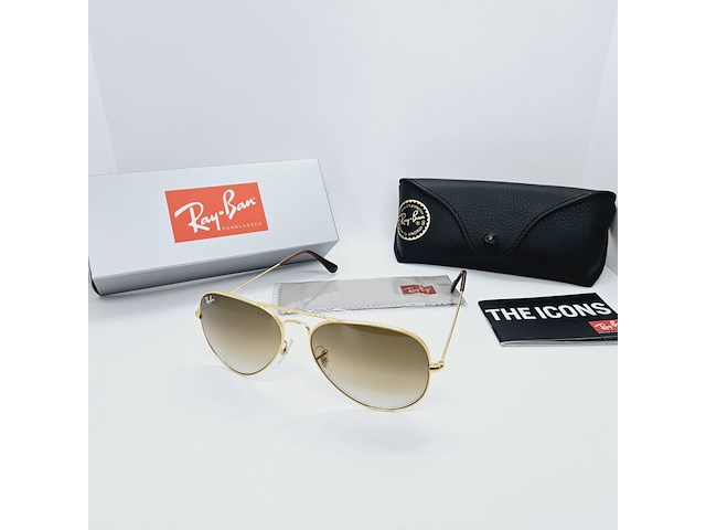 Rayban zonnebril aviator large metal gradient brown - afbeelding 2 van  8