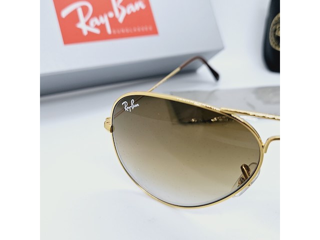 Rayban zonnebril aviator large metal gradient brown - afbeelding 3 van  8