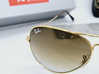 Rayban zonnebril aviator large metal gradient brown - afbeelding 3 van  8