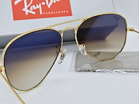 Rayban zonnebril aviator large metal gradient brown - afbeelding 5 van  8