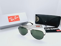 Rayban zonnebril aviator large metal gunmetal green - afbeelding 1 van  6