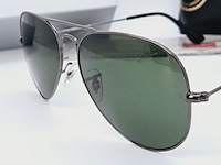 Rayban zonnebril aviator large metal gunmetal green - afbeelding 4 van  6