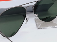 Rayban zonnebril aviator large metal gunmetal green - afbeelding 5 van  6