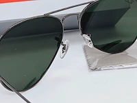 Rayban zonnebril aviator large metal gunmetal green - afbeelding 5 van  6