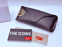 Rayban zonnebril aviator large metal matte gold mirror blue - afbeelding 4 van  5