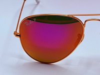 Rayban zonnebril aviator large metal matte gold violet polarized - afbeelding 4 van  8