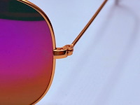 Rayban zonnebril aviator large metal matte gold violet polarized - afbeelding 5 van  8