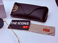 Rayban zonnebril aviator large metal matte gold violet polarized - afbeelding 7 van  8