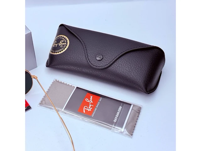 Rayban zonnebril aviator large metal matte gold violet polarized - afbeelding 7 van  8