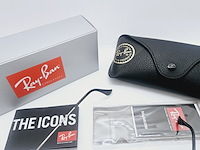 Rayban zonnebril aviator large metal silver green polarized - afbeelding 9 van  11