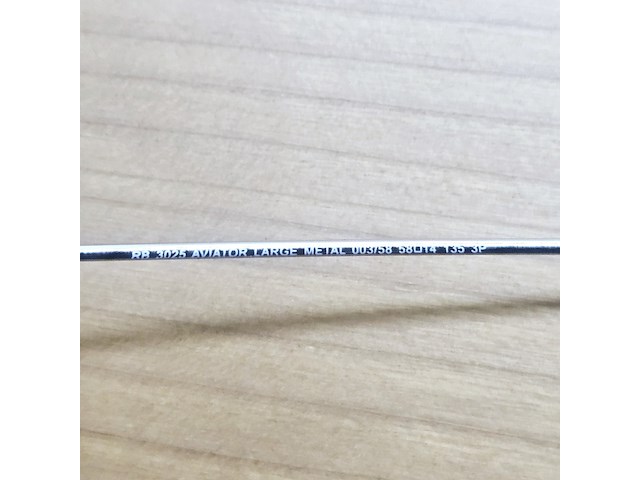 Rayban zonnebril aviator large metal silver green polarized - afbeelding 11 van  11