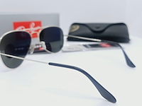 Rayban zonnebril aviator large metal silver green polarized - afbeelding 7 van  9