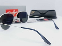 Rayban zonnebril aviator large metal silver green polarized - afbeelding 6 van  8