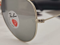 Rayban zonnebril aviator large metal silver mirror silver polarized - afbeelding 3 van  9