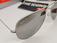 Rayban zonnebril aviator large metal silver mirror silver polarized - afbeelding 4 van  9