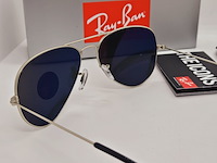 Rayban zonnebril aviator large metal silver mirror silver polarized - afbeelding 7 van  9