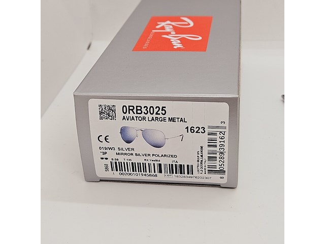Rayban zonnebril aviator large metal silver mirror silver polarized - afbeelding 9 van  9