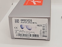 Rayban zonnebril aviator large metal silver mirror silver polarized - afbeelding 9 van  9