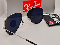 Rayban zonnebril aviator large metal silver mirror silver polarized - afbeelding 7 van  9
