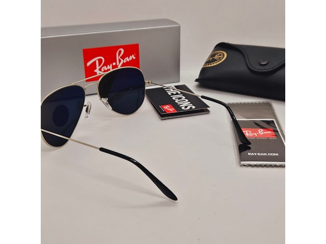 Rayban zonnebril aviator large metal silver mirror silver polarized - afbeelding 8 van  9