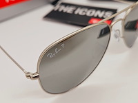 Rayban zonnebril aviator large metal silver mirror silver polarized - afbeelding 3 van  9