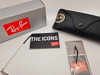 Rayban zonnebril aviator large metal silver mirror silver polarized - afbeelding 8 van  9