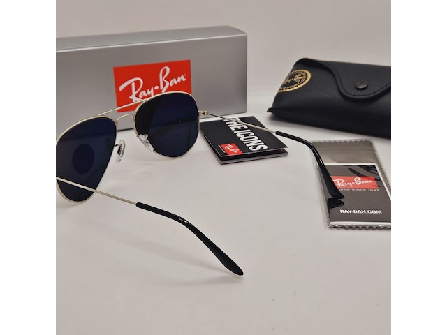 Rayban zonnebril aviator large metal silver mirror silver polarized - afbeelding 7 van  9