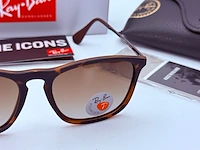 Rayban zonnebril chris tortoise gradient brown - afbeelding 3 van  8