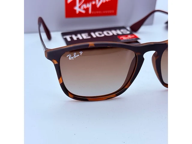 Rayban zonnebril chris tortoise gradient brown - afbeelding 4 van  8
