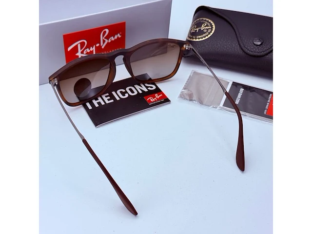 Rayban zonnebril chris tortoise gradient brown - afbeelding 6 van  8