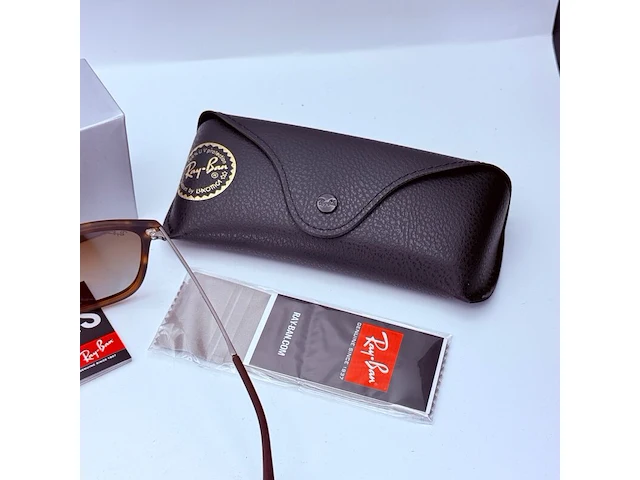 Rayban zonnebril chris tortoise gradient brown - afbeelding 7 van  8
