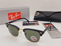 Rayban zonnebril clubmaster black green polarized - afbeelding 1 van  10