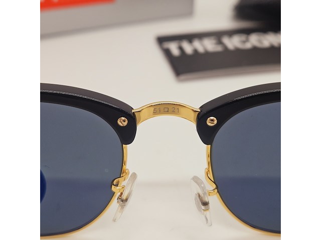 Rayban zonnebril clubmaster black green polarized - afbeelding 5 van  10