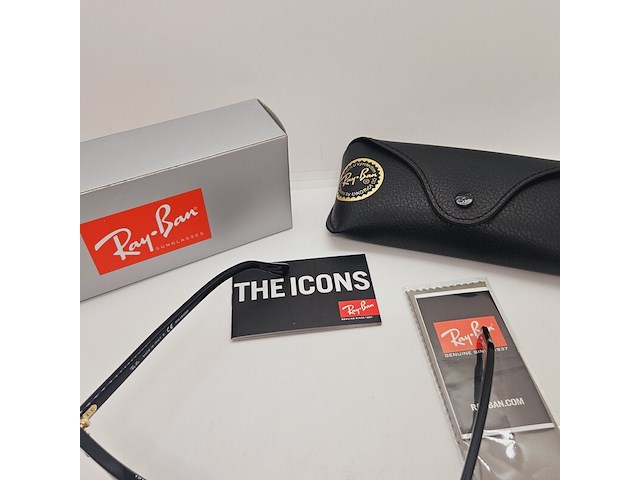 Rayban zonnebril clubmaster black green polarized - afbeelding 8 van  10