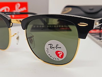 Rayban zonnebril clubmaster black green polarized - afbeelding 2 van  9
