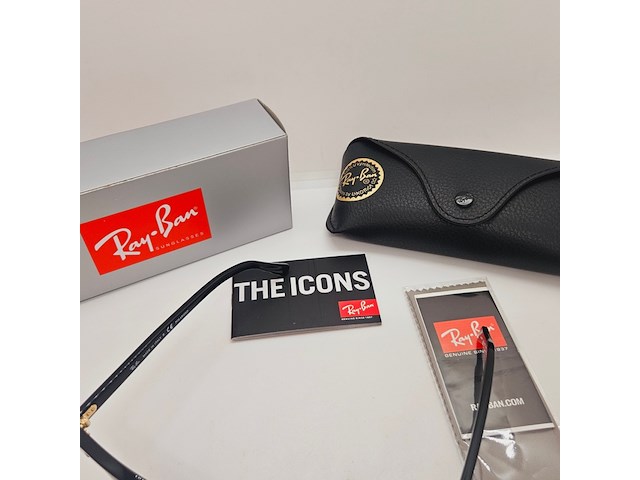 Rayban zonnebril clubmaster black green polarized - afbeelding 7 van  9