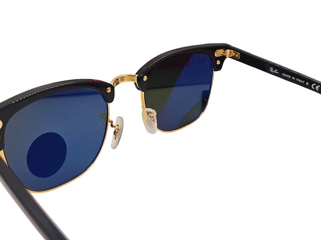 Rayban zonnebril clubmaster black green polarized - afbeelding 5 van  7