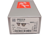 Rayban zonnebril clubmaster black green polarized - afbeelding 7 van  7