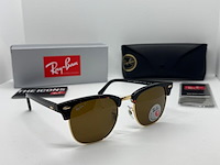 Rayban zonnebril clubmaster tortoise - brown polarized - afbeelding 1 van  7