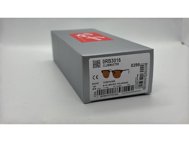 Rayban zonnebril clubmaster tortoise - brown polarized - afbeelding 7 van  7