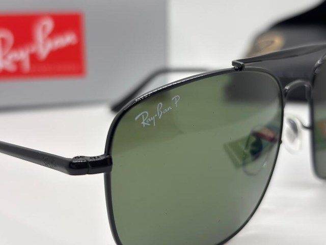 Rayban zonnebril colonel black - green polarized - afbeelding 7 van  11