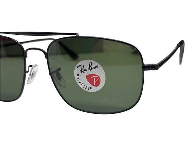 Rayban zonnebril colonel black green polarized - afbeelding 3 van  9