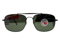 Rayban zonnebril colonel black green polarized - afbeelding 4 van  9