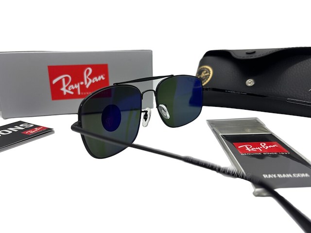 Rayban zonnebril colonel black green polarized - afbeelding 6 van  9