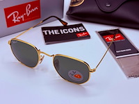 Rayban zonnebril hexagonal arista green polarized - afbeelding 2 van  9