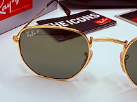 Rayban zonnebril hexagonal arista green polarized - afbeelding 4 van  9
