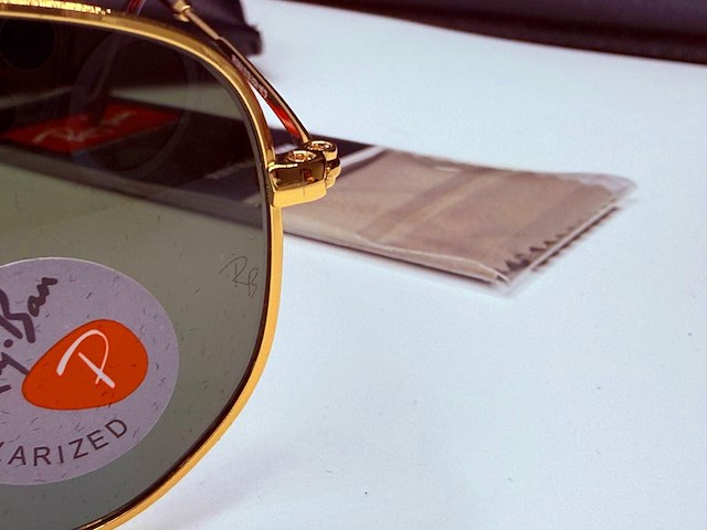 Rayban zonnebril hexagonal arista green polarized - afbeelding 5 van  9