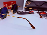 Rayban zonnebril hexagonal arista green polarized - afbeelding 7 van  9